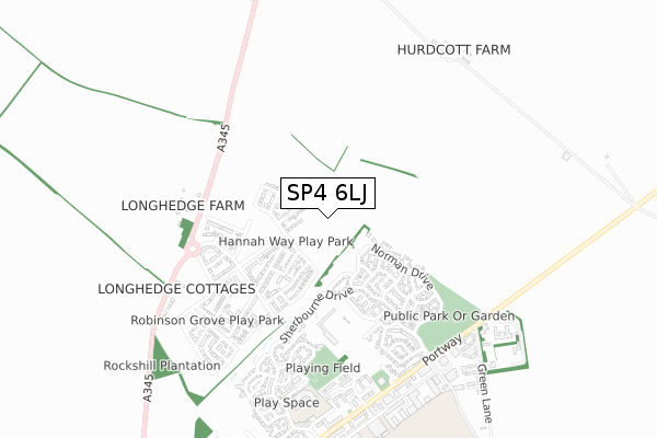 SP4 6LJ map - small scale - OS Open Zoomstack (Ordnance Survey)