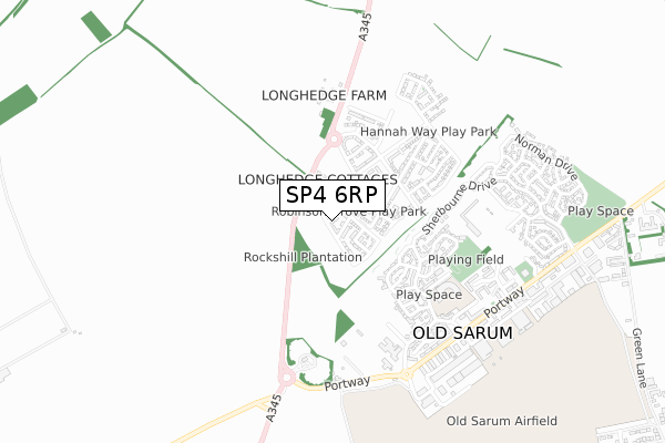 SP4 6RP map - small scale - OS Open Zoomstack (Ordnance Survey)