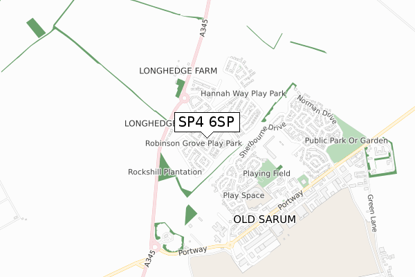 SP4 6SP map - small scale - OS Open Zoomstack (Ordnance Survey)