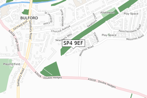 SP4 9EF map - large scale - OS Open Zoomstack (Ordnance Survey)