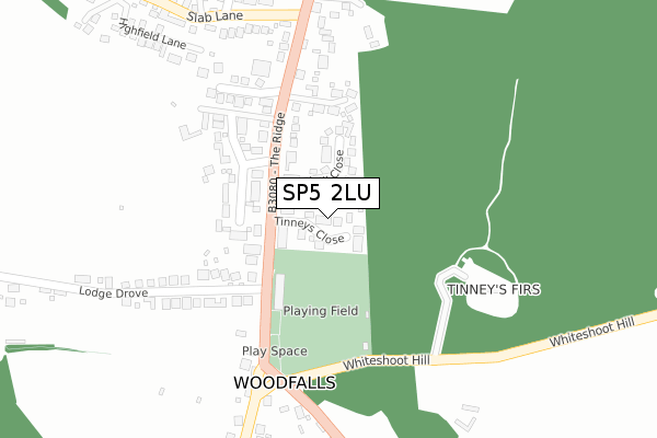 SP5 2LU map - large scale - OS Open Zoomstack (Ordnance Survey)