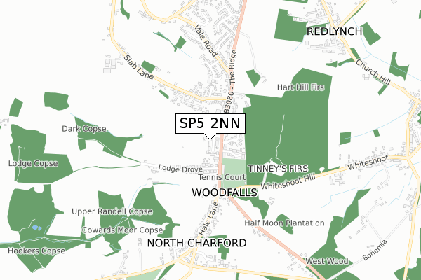 SP5 2NN map - small scale - OS Open Zoomstack (Ordnance Survey)