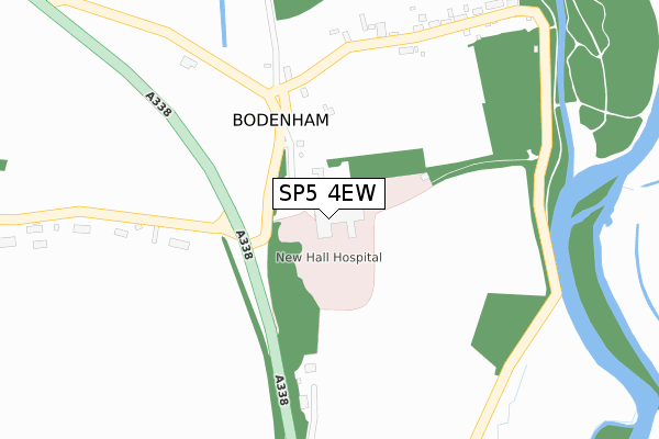 SP5 4EW map - large scale - OS Open Zoomstack (Ordnance Survey)