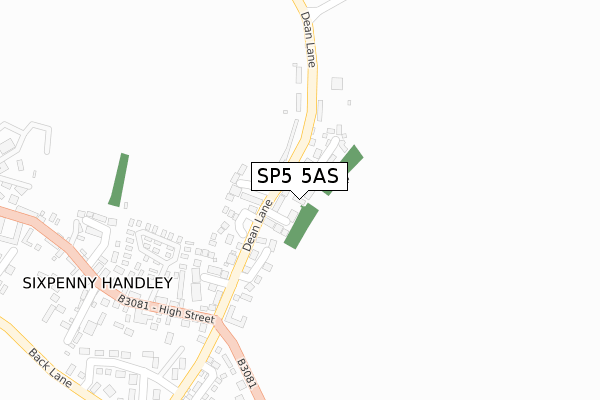 SP5 5AS map - large scale - OS Open Zoomstack (Ordnance Survey)
