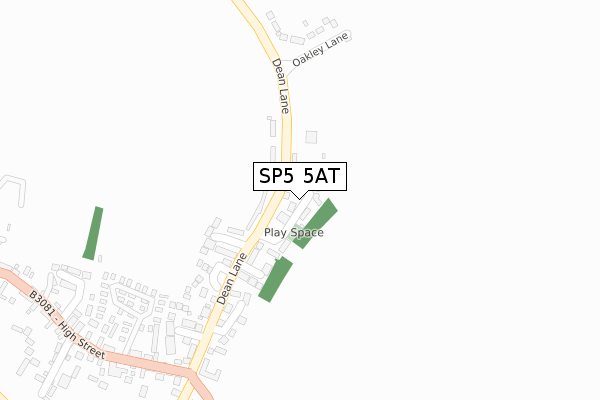 SP5 5AT map - large scale - OS Open Zoomstack (Ordnance Survey)