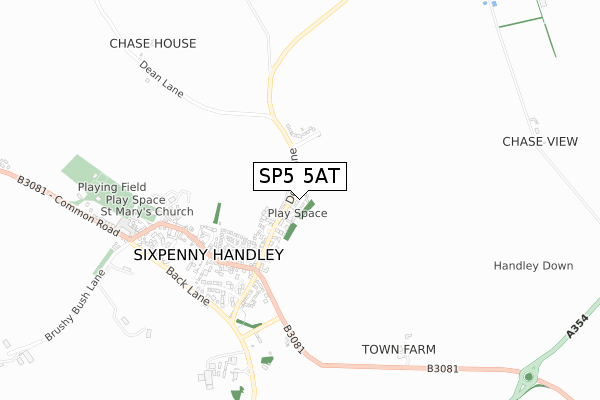 SP5 5AT map - small scale - OS Open Zoomstack (Ordnance Survey)