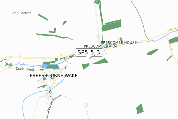 SP5 5JB map - small scale - OS Open Zoomstack (Ordnance Survey)