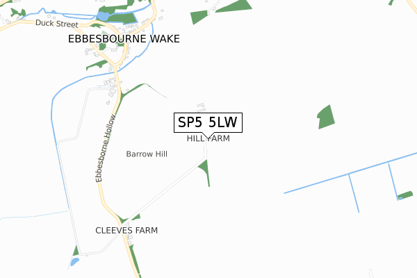 SP5 5LW map - small scale - OS Open Zoomstack (Ordnance Survey)