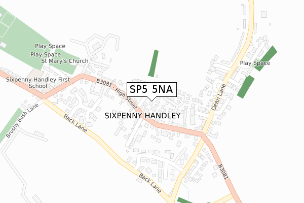 SP5 5NA map - large scale - OS Open Zoomstack (Ordnance Survey)