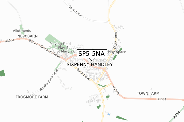 SP5 5NA map - small scale - OS Open Zoomstack (Ordnance Survey)