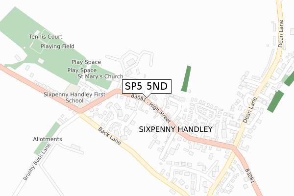 SP5 5ND map - large scale - OS Open Zoomstack (Ordnance Survey)