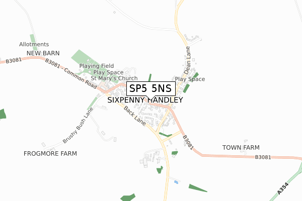 SP5 5NS map - small scale - OS Open Zoomstack (Ordnance Survey)