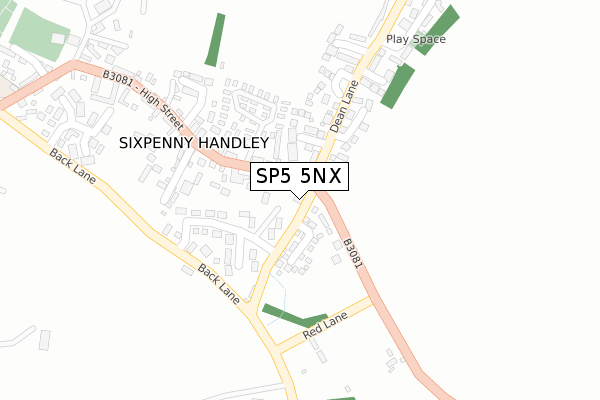 SP5 5NX map - large scale - OS Open Zoomstack (Ordnance Survey)
