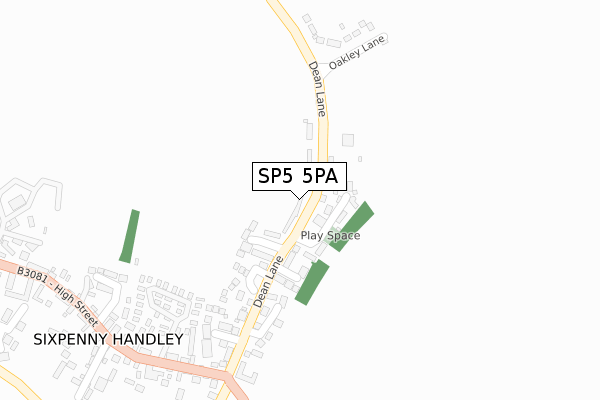 SP5 5PA map - large scale - OS Open Zoomstack (Ordnance Survey)