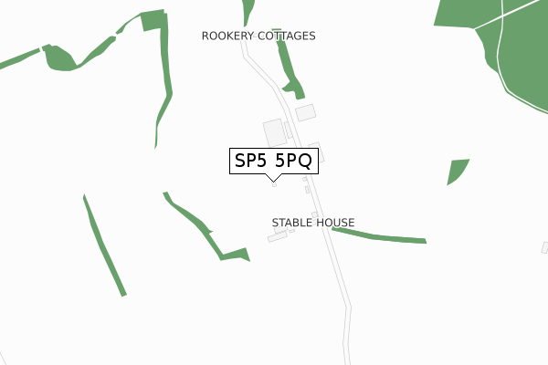 SP5 5PQ map - large scale - OS Open Zoomstack (Ordnance Survey)