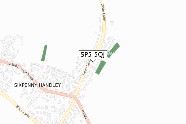 SP5 5QJ map - large scale - OS Open Zoomstack (Ordnance Survey)