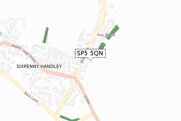 SP5 5QN map - large scale - OS Open Zoomstack (Ordnance Survey)