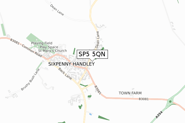 SP5 5QN map - small scale - OS Open Zoomstack (Ordnance Survey)