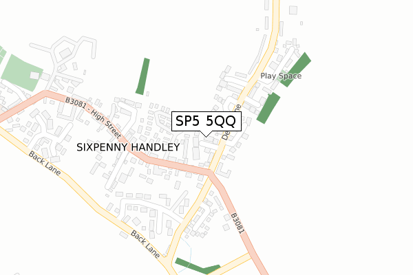 SP5 5QQ map - large scale - OS Open Zoomstack (Ordnance Survey)