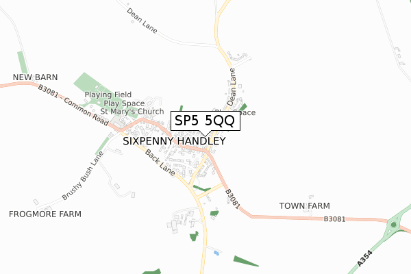 SP5 5QQ map - small scale - OS Open Zoomstack (Ordnance Survey)