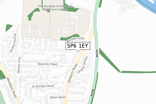 SP6 1EY map - large scale - OS Open Zoomstack (Ordnance Survey)