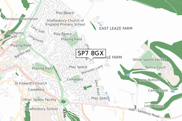 SP7 8GX map - small scale - OS Open Zoomstack (Ordnance Survey) SP7 8GX map - small scale - OS Open Zoomstack (Ordnance Survey)