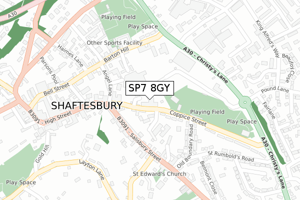 SP7 8GY map - large scale - OS Open Zoomstack (Ordnance Survey) SP7 8GY map - large scale - OS Open Zoomstack (Ordnance Survey)