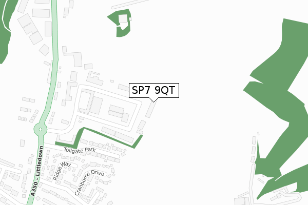 SP7 9QT map - large scale - OS Open Zoomstack (Ordnance Survey)