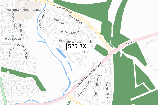 SP9 7XL map - large scale - OS Open Zoomstack (Ordnance Survey) SP9 7XL map - large scale - OS Open Zoomstack (Ordnance Survey)