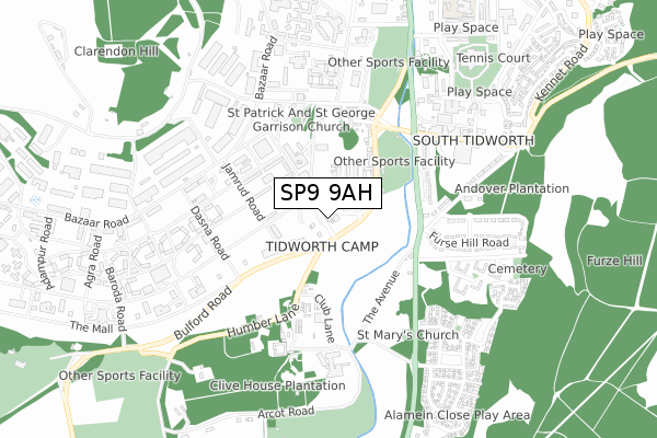 SP9 9AH map - small scale - OS Open Zoomstack (Ordnance Survey) SP9 9AH map - small scale - OS Open Zoomstack (Ordnance Survey)