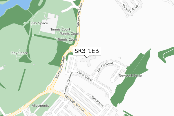 SR3 1EB map - large scale - OS Open Zoomstack (Ordnance Survey) SR3 1EB map - large scale - OS Open Zoomstack (Ordnance Survey)