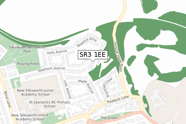 SR3 1EE map - large scale - OS Open Zoomstack (Ordnance Survey) SR3 1EE map - large scale - OS Open Zoomstack (Ordnance Survey)