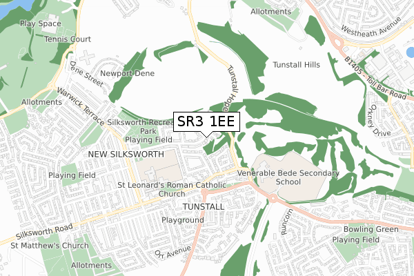 SR3 1EE map - small scale - OS Open Zoomstack (Ordnance Survey) SR3 1EE map - small scale - OS Open Zoomstack (Ordnance Survey)