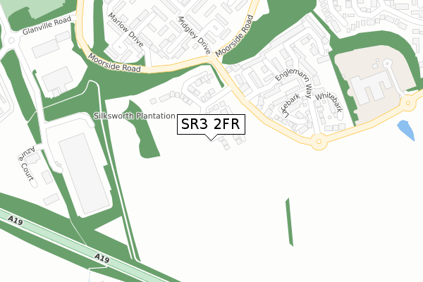 SR3 2FR map - large scale - OS Open Zoomstack (Ordnance Survey)