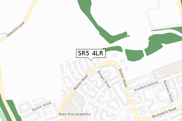 SR5 4LR map - large scale - OS Open Zoomstack (Ordnance Survey)