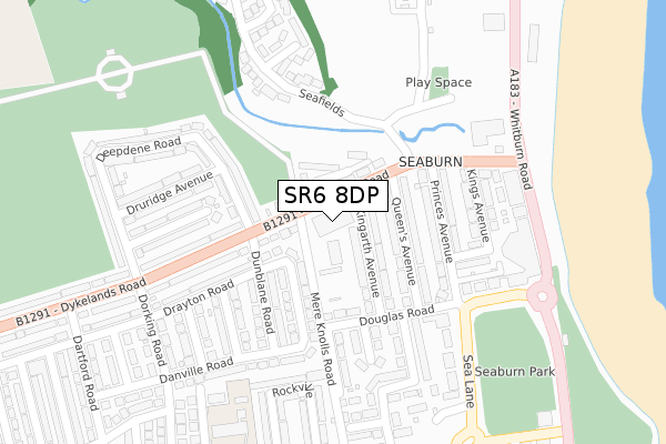 SR6 8DP map - large scale - OS Open Zoomstack (Ordnance Survey)