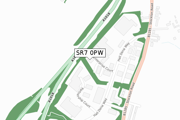 SR7 0PW map - large scale - OS Open Zoomstack (Ordnance Survey) SR7 0PW map - large scale - OS Open Zoomstack (Ordnance Survey)