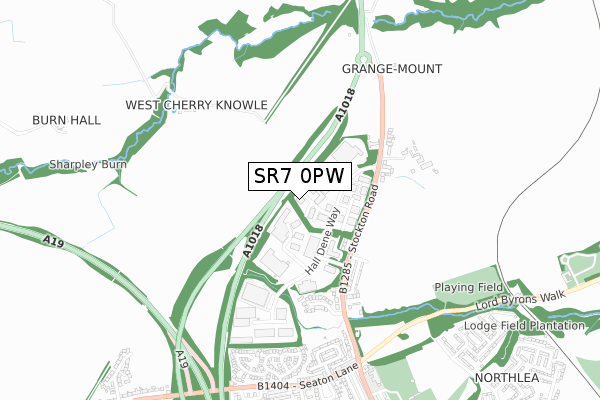SR7 0PW map - small scale - OS Open Zoomstack (Ordnance Survey) SR7 0PW map - small scale - OS Open Zoomstack (Ordnance Survey)