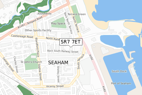 SR7 7ET map - large scale - OS Open Zoomstack (Ordnance Survey) SR7 7ET map - large scale - OS Open Zoomstack (Ordnance Survey)