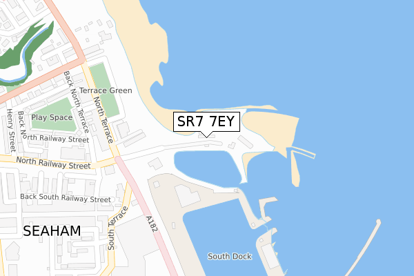 SR7 7EY map - large scale - OS Open Zoomstack (Ordnance Survey)