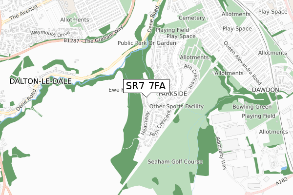 SR7 7FA map - small scale - OS Open Zoomstack (Ordnance Survey) SR7 7FA map - small scale - OS Open Zoomstack (Ordnance Survey)