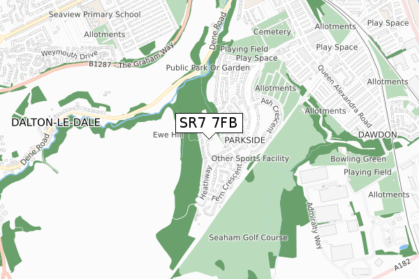 SR7 7FB map - small scale - OS Open Zoomstack (Ordnance Survey) SR7 7FB map - small scale - OS Open Zoomstack (Ordnance Survey)