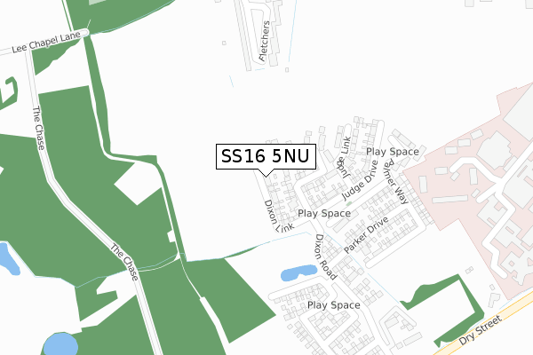 SS16 5NU map - large scale - OS Open Zoomstack (Ordnance Survey) SS16 5NU map - large scale - OS Open Zoomstack (Ordnance Survey)
