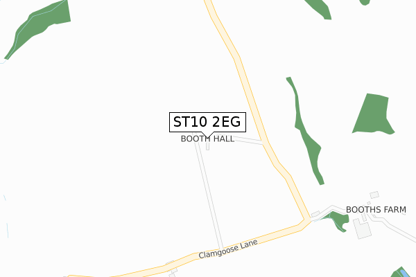 ST10 2EG map - large scale - OS Open Zoomstack (Ordnance Survey)