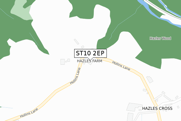 ST10 2EP map - large scale - OS Open Zoomstack (Ordnance Survey)