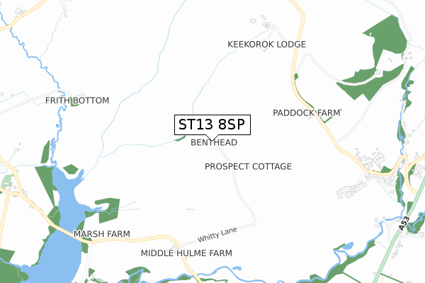 ST13 8SP map - small scale - OS Open Zoomstack (Ordnance Survey) ST13 8SP map - small scale - OS Open Zoomstack (Ordnance Survey)