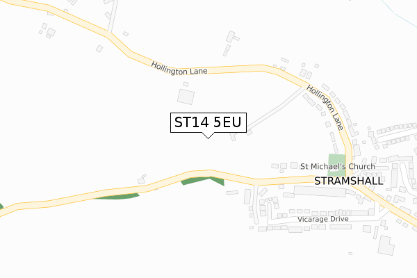 ST14 5EU map - large scale - OS Open Zoomstack (Ordnance Survey) ST14 5EU map - large scale - OS Open Zoomstack (Ordnance Survey)