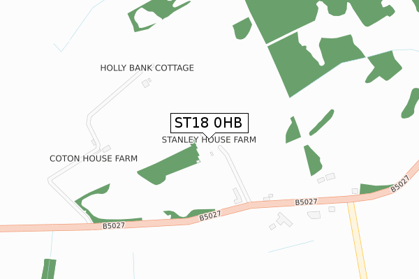 ST18 0HB map - large scale - OS Open Zoomstack (Ordnance Survey) ST18 0HB map - large scale - OS Open Zoomstack (Ordnance Survey)