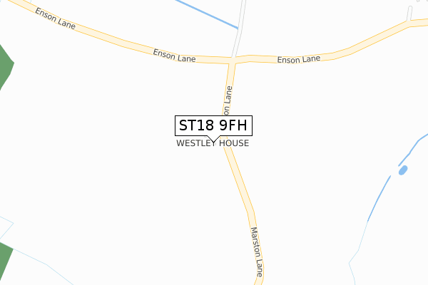 ST18 9FH map - large scale - OS Open Zoomstack (Ordnance Survey) ST18 9FH map - large scale - OS Open Zoomstack (Ordnance Survey)