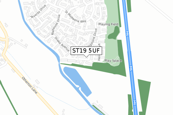 ST19 5UF map - large scale - OS Open Zoomstack (Ordnance Survey)